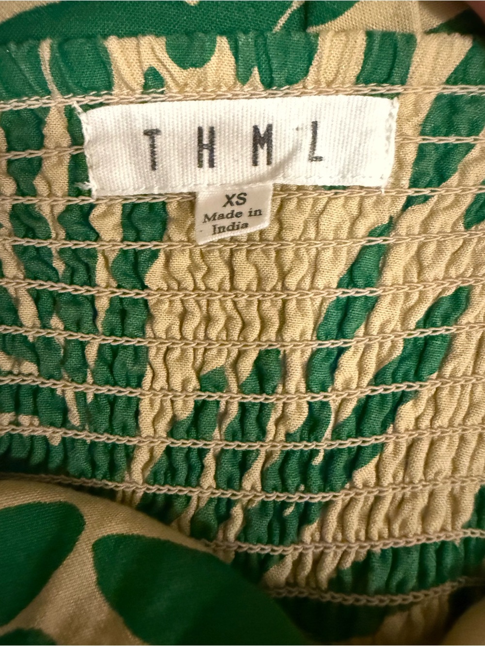THML Green & Tan Palm Print Maxi Dress - Picture 8 of 8